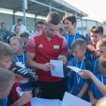 Válogatott labdarúgók jártak táborainkban